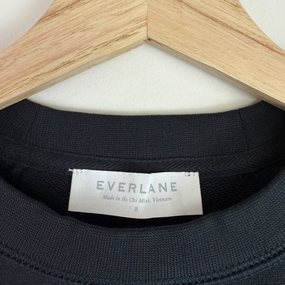 Everlane The 100% Human Unisex Cotton Typography Sweatshirt Black S - Picture 3 of 4